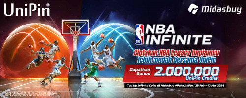 Ciptakan NBA Legacy Impianmu di NBA Infinite bareng UniPin & Menangkan 2.000.000 UniPin Credits!